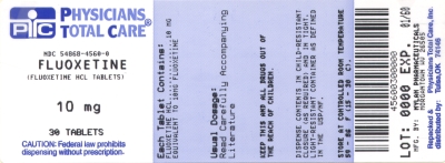 image of Fluoxetine Hcl 10 mg package label
