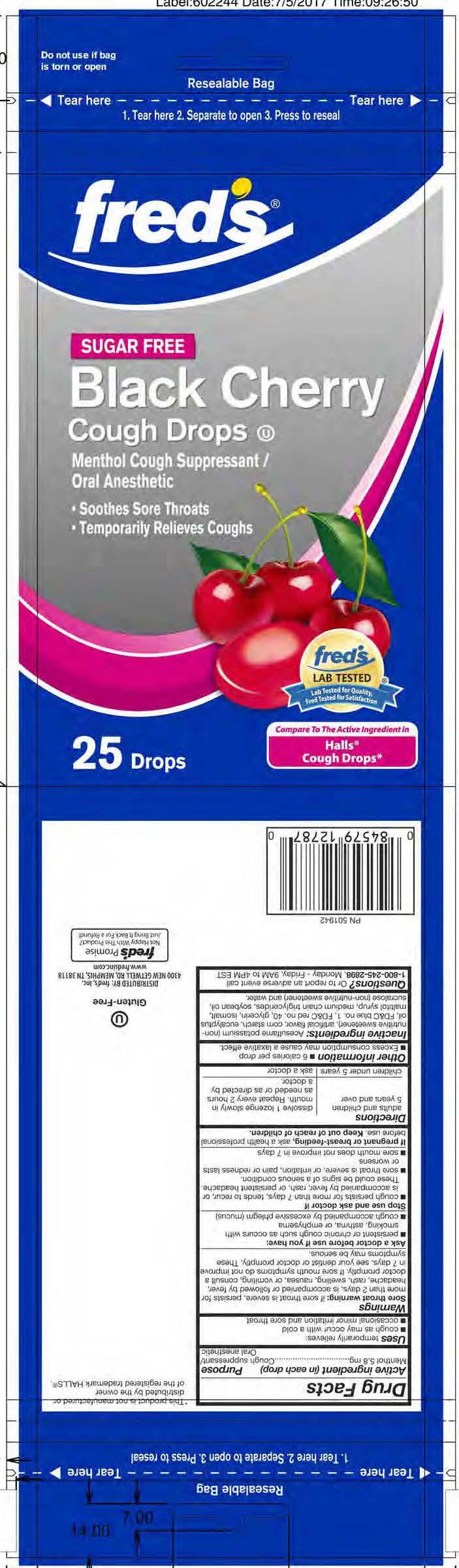 Fred's SF Cherry 25ct cough drops