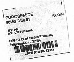 Furosemide Tablets 80 mg Bottles