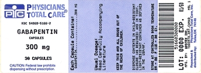 image of Gabapentin 300 mg package label