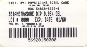 image of Betamethasone Gel package label