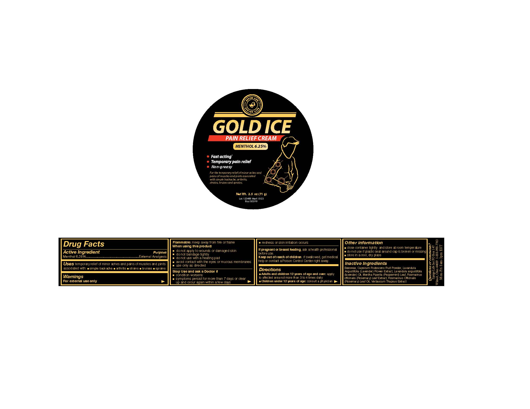 Gold Ice Label