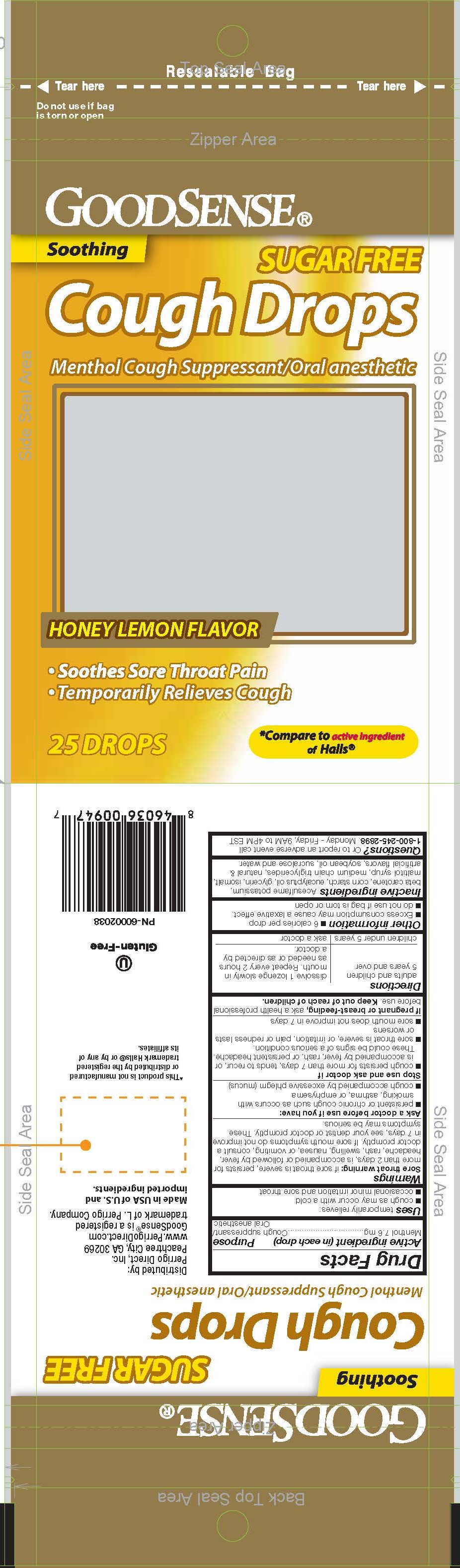 Good Sense SF Honey Lemon 25ct Cough Drops