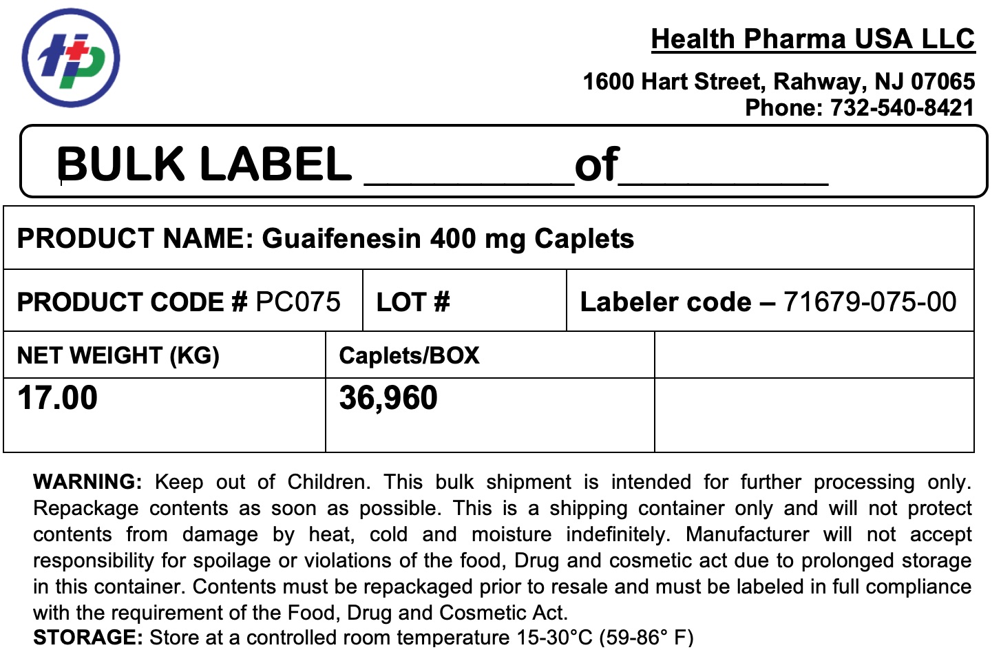 Guaifenesin 400 mg