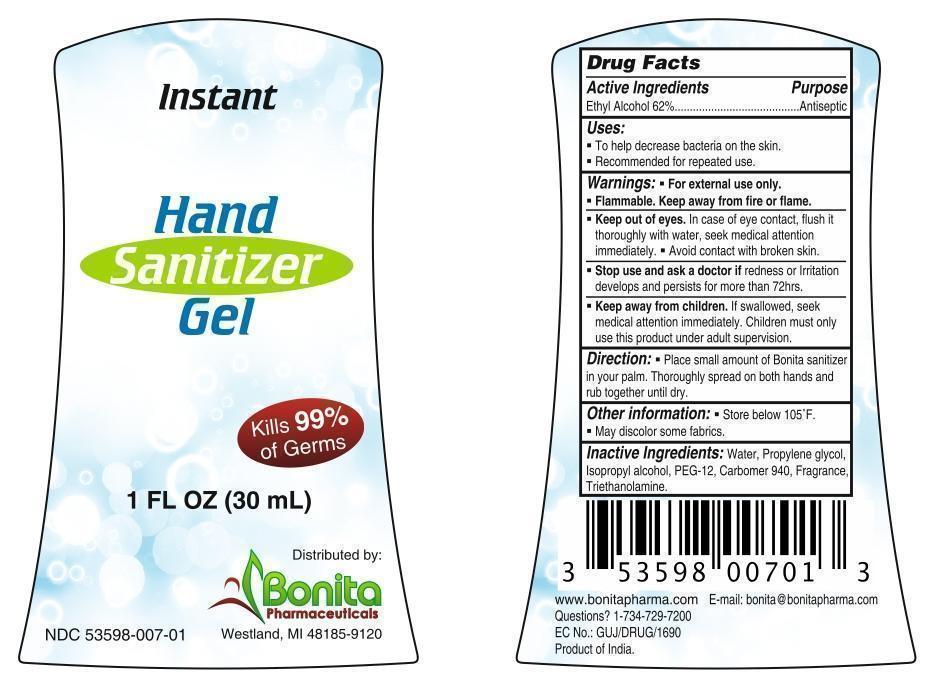 Hand Sanitizer Gel Label