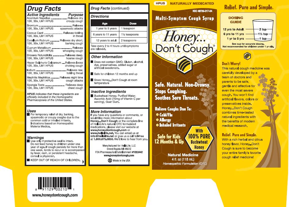 Honey Dont Cough Carton