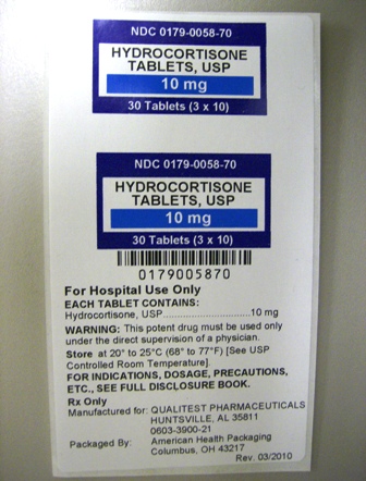 Hydrocortisone 10mg Package Label