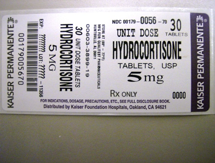 Hydrocortisone 5mg  Package Label