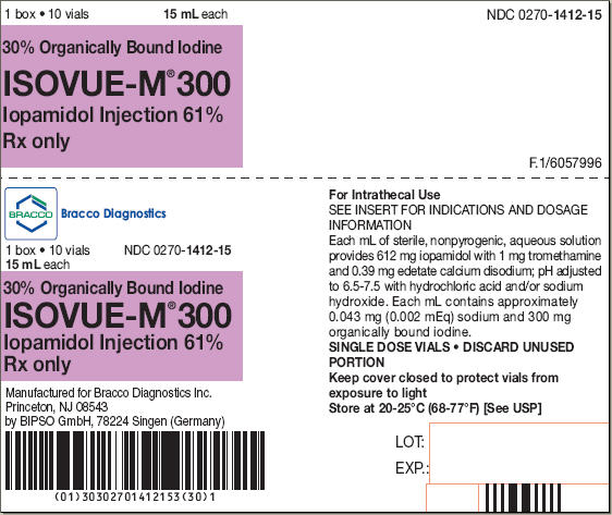 Isovue-M 300: 10x 15mL Box label