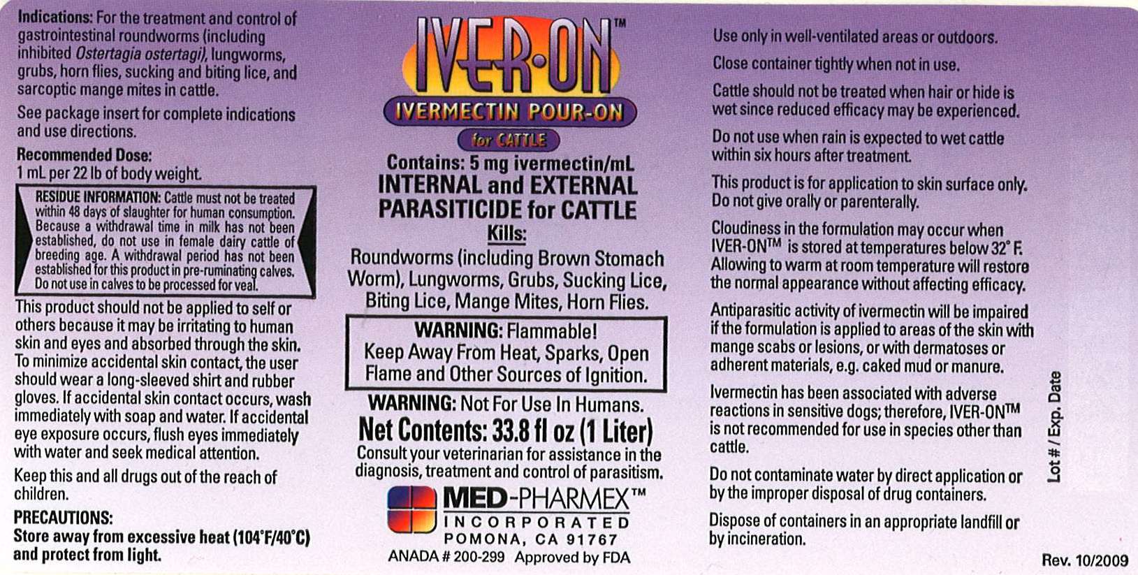 IVER ON 1.0 Liter Label