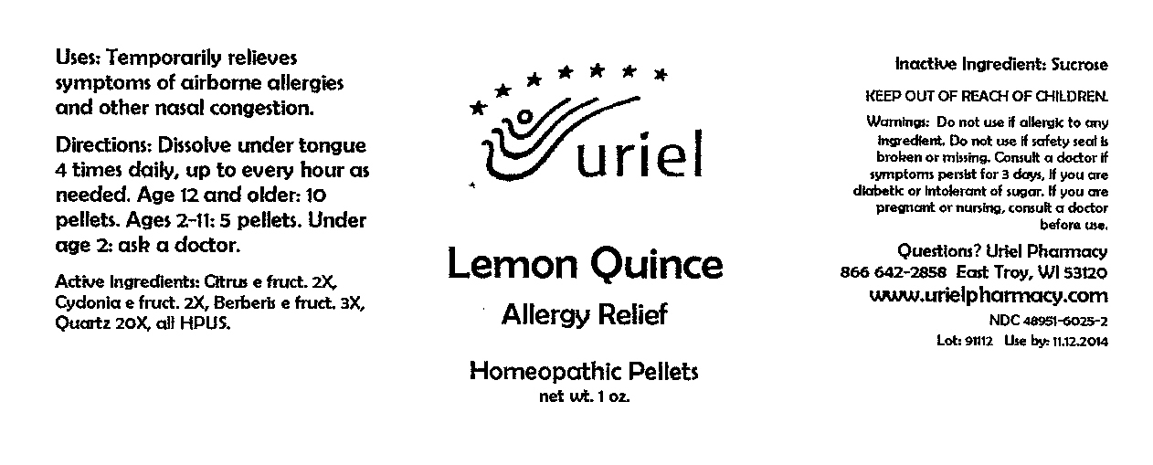 lemon quince pellets bottle label