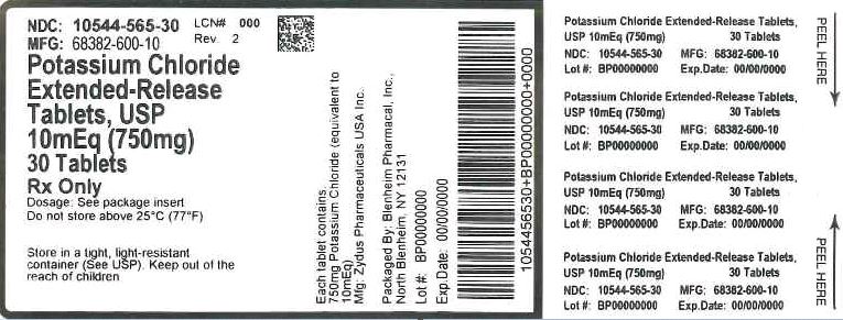 Label Graphic- 10mEq (750 mg) 30s