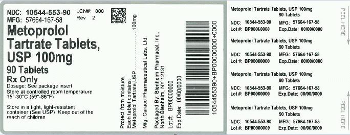 Label Graphic-Metoprolol 100mg 90s