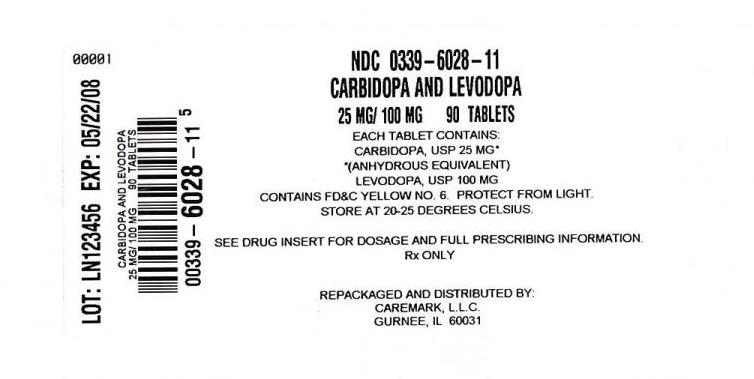 Image of 25 mg/100 mg - 90 Tablets Label