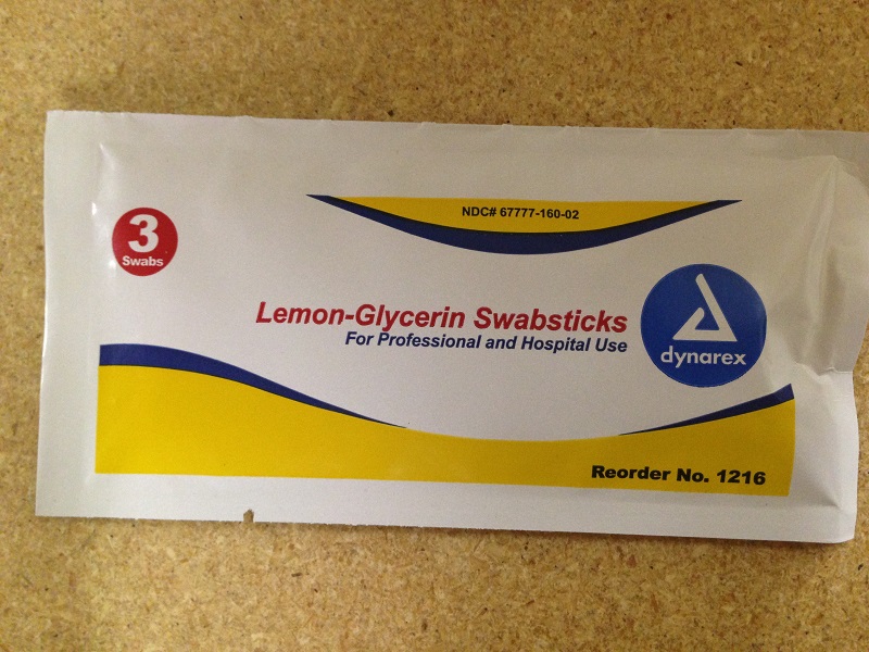 Lemon Glycerin Swabs front