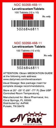 Levetiracetam 500mg label