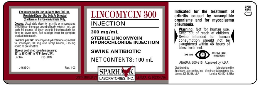 Lincomycin 300 label