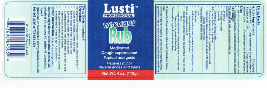 Lusti Vaporizing Rub Label