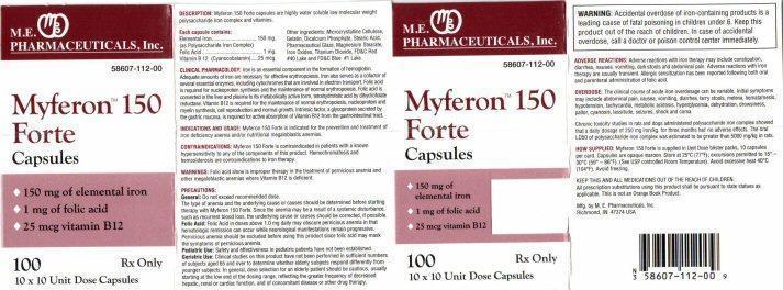 MePharm Myferon150Forte Label