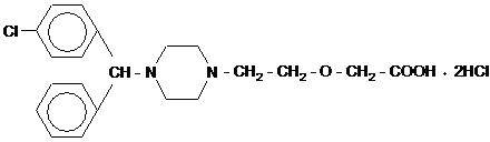 Cetirizine hydrochloride structural formula