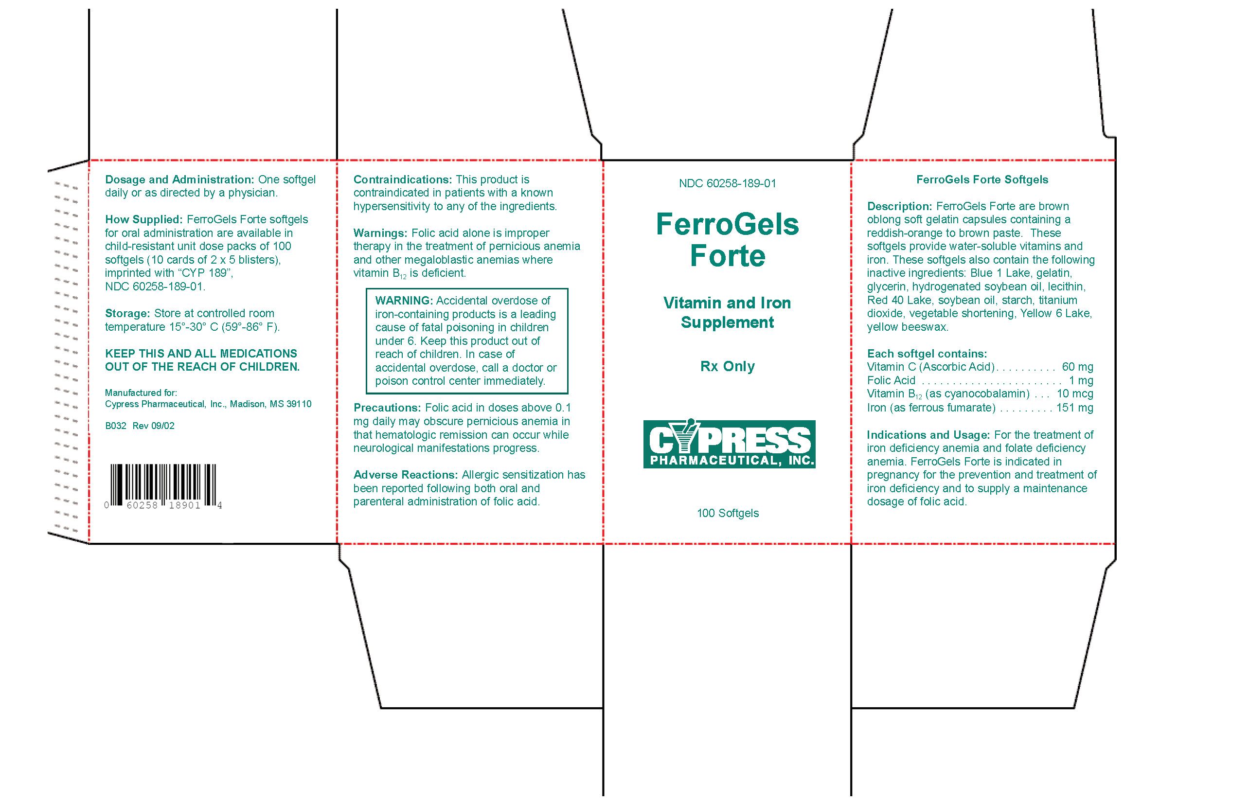 FerroGels Forte Labeling
