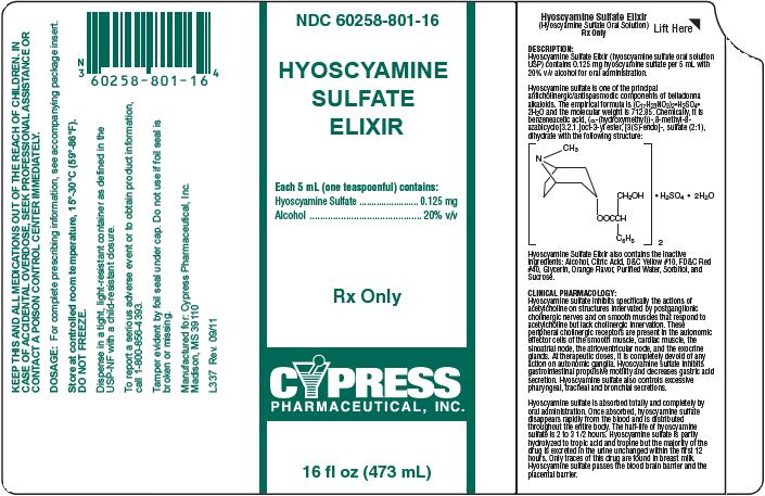Hyoscyamine Sulfate Elixir Packaging