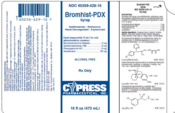 Bromhist-PDX Syrup Packaging