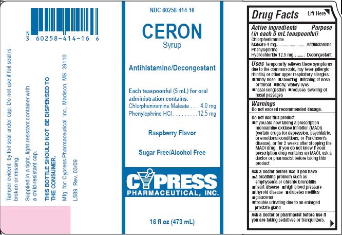 Ceron Syrup Packaging