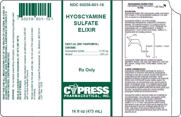 Hyoscyamine Sulfate Elixir Packaging