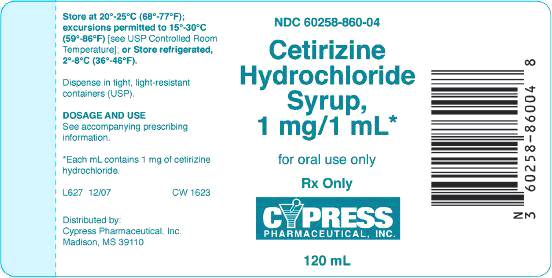 Cetirizine Hydrochloride 120 mL Packaging