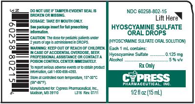HYOSCYAMINE SULFATE ORAL DROPS Packaging
