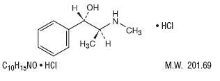Pseudoephedrine Hydrochloride Structure