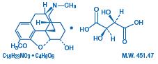 Dihydrocodeine bitartrate structural formula