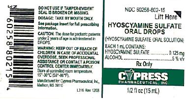 HYOSCYAMINE SULFATE ORAL DROPS Packaging
