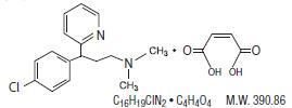 Chlorpheniramine Maleate structural formula