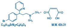 Brompheniramine maleate structural formula