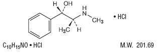 Pseudoephedrine Hydrochloride Structure