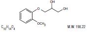 Guafenesine Chemical Structure