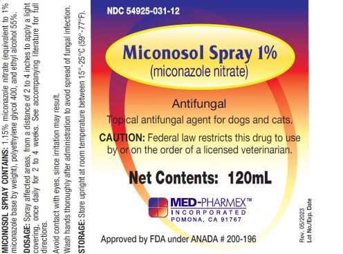 MPX Miconosol Spray - 120 mL - Label