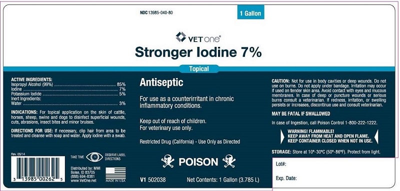 MWI Stronger Iodine 7 Label