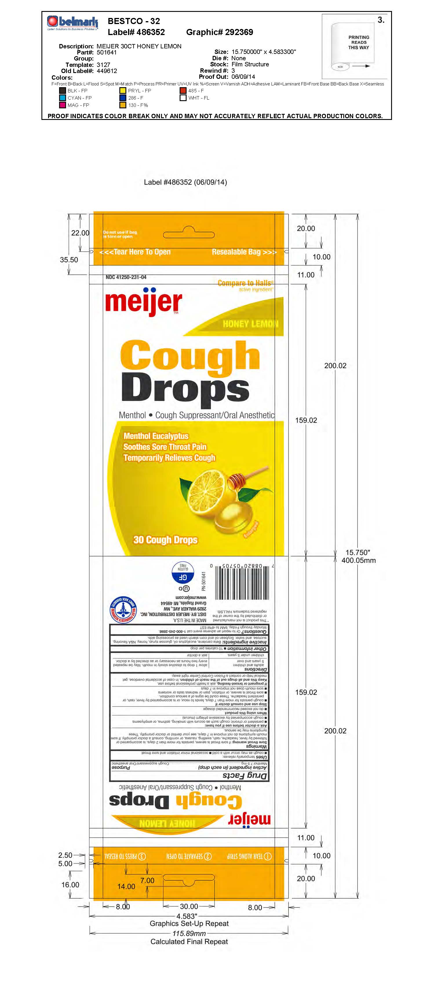 Meijer Honey Lemon 30ct