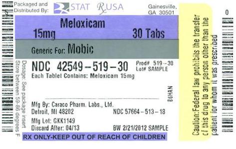 Meloxicam 15 mg Label Image