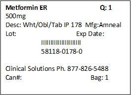 Metformin ER 500mg Packet