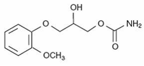 Structural formula for methocarbamol