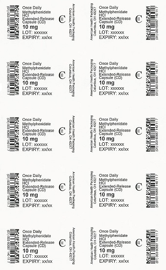 10 mg Methylphenidate HCl Capsule Blister