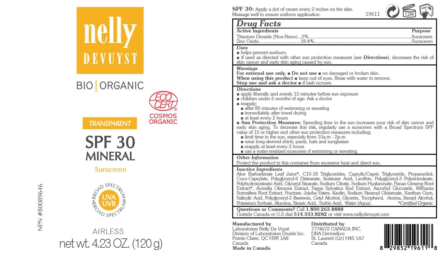 Nelly Devuyst Mineral SPF30 Sunscreen
