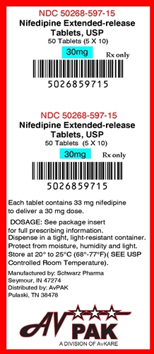 Nifedipine 30mg label