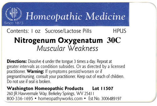 Nitrogenum oxygenatum label example