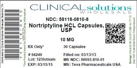 Nortriptyline HCl Capsules 10 mg