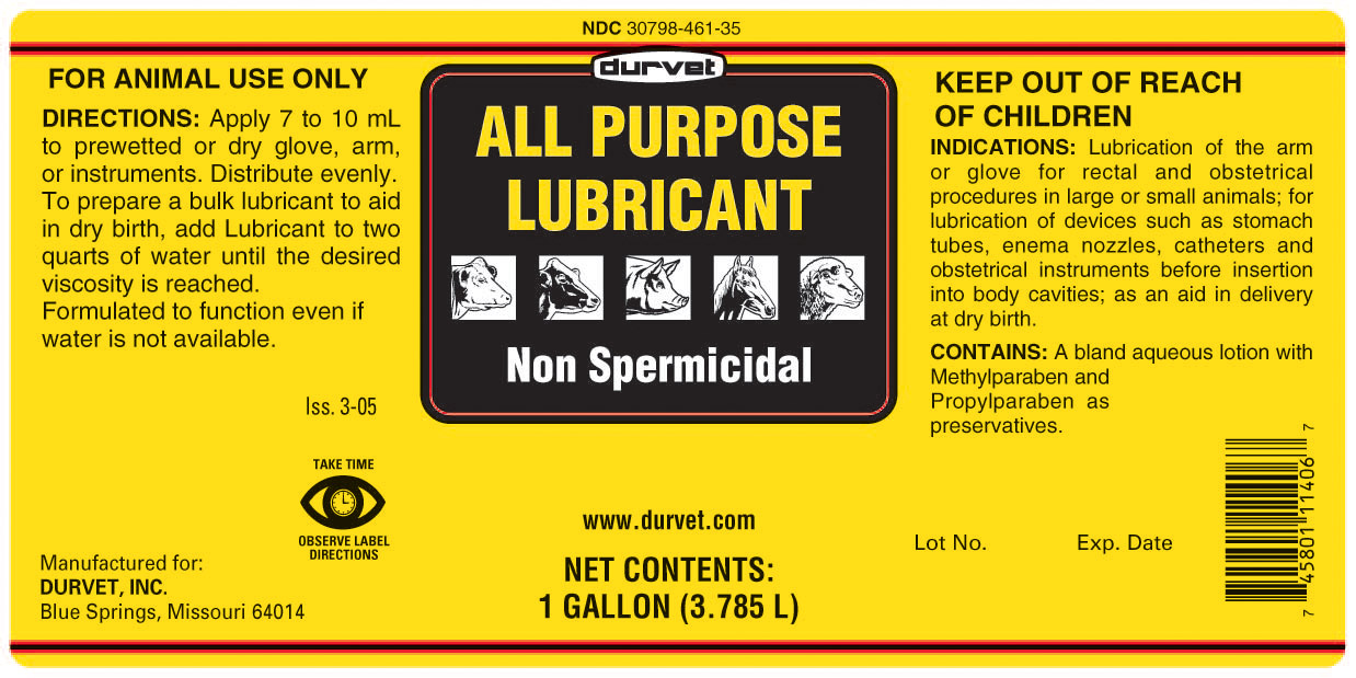 Durvet All Purpose Lubricant Gallon label